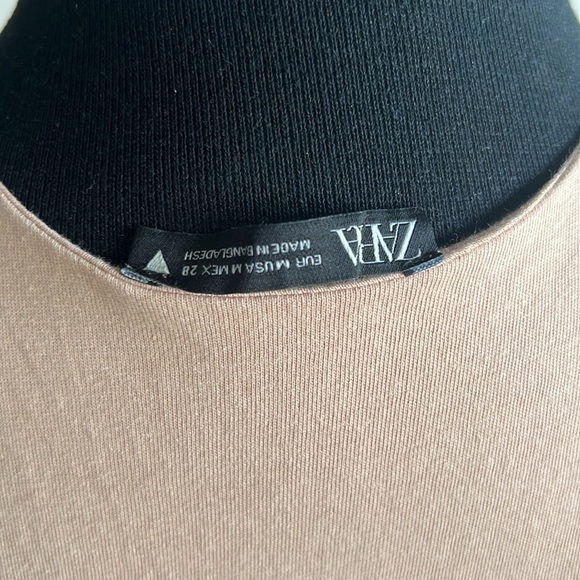 Zara nude cotton halter neck  fitted midi dress​ - medium size - Picture 8 of 8